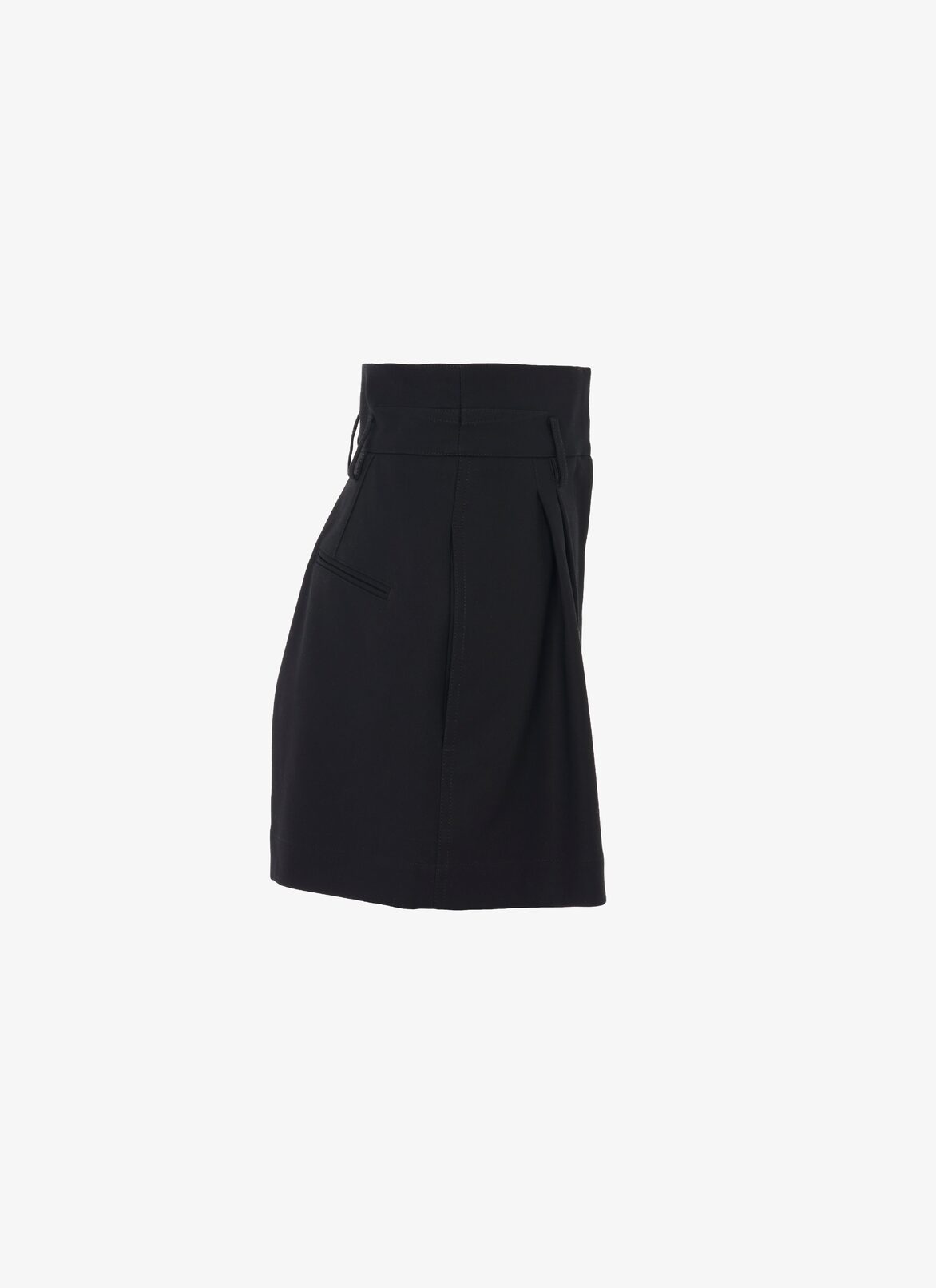 HIGH-WAIST COTTON SHORTS ALAÏA BLACK HIGH-WAIST COTTON SHORTS